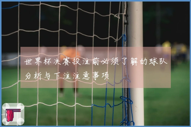 世界杯决赛投注前必须了解的球队分析与下注注意事项